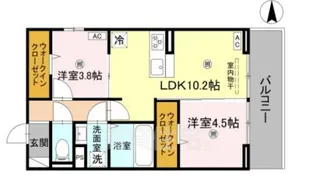 滋賀県大津市瀬田2丁目【アパート】の間取り