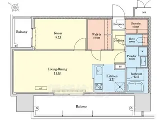 RJRプレシア天神サウス【8階】の間取り