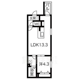 クラージュ龍ノ口【2階】の間取り