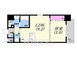 グランクレンツ尼崎【11階】の間取り