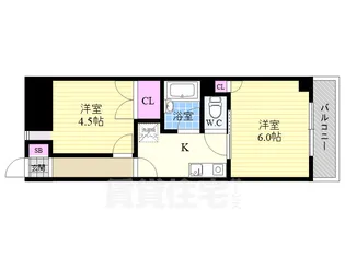 ヒカハイム七本松【4階】の間取り