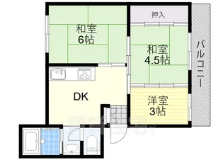コーポレート筒井【2階】の間取り