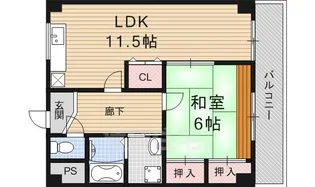 パルシティ久我【3階】の間取り