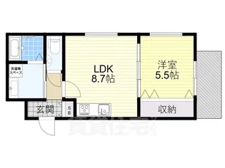 1LDKの間取り画像