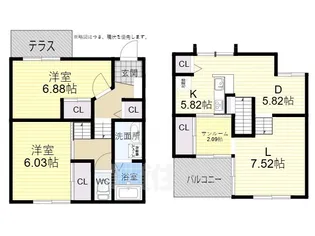 愛知県名古屋市緑区兵庫1丁目【一戸建】の間取り