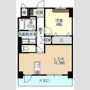 ディアコートK7【8階】の間取り