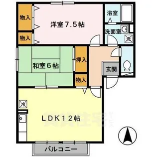 プリシェ加茂【2階】の間取り