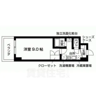 フローライト西院【4階】の間取り