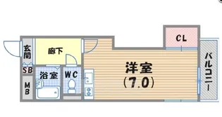 1Rの間取り画像