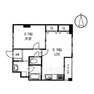 リエス西院【8階】の間取り