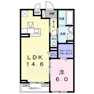 サニーレジデンス3【1階】の間取り