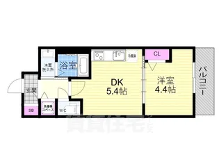 ベラジオ ワールドアイ 京都円町【1階】の間取り