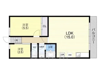 グリーンヒル白川【5階】の間取り