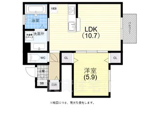 クラヴィーア【1階】の間取り