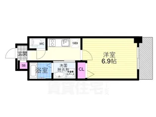 エストゥルース京都【9階】の間取り