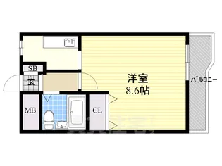 1Rの間取り画像