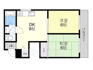 大阪府豊中市中桜塚4丁目【マンション】の間取り