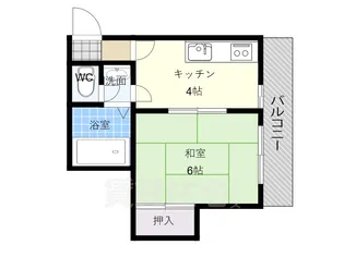 レジデンス長居【1階】の間取り