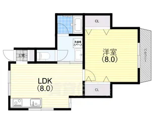 ロジェ板宿【1階】の間取り