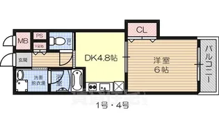 リアライズ堺駅前【4階】の間取り
