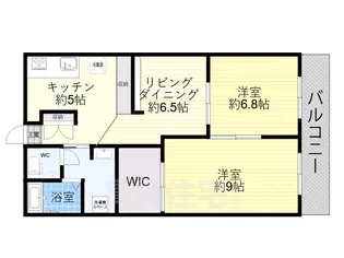 メガロコープ平野5号棟【4階】の間取り