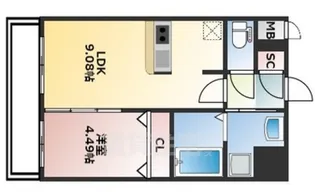 Calm Riviere箱崎【5階】の間取り