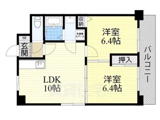 ウエストローズヒル【1階】の間取り