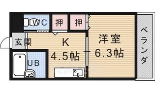 リバージュマンション【1階】の間取り