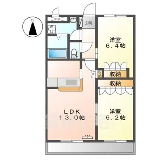 エクセルハイム・N【1階】の間取り