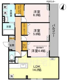 D-residence春日【3階】の間取り