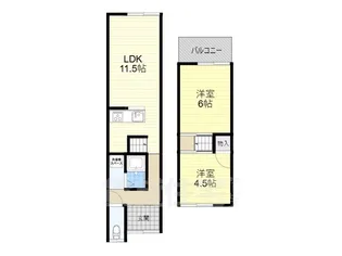 大阪府寝屋川市高柳3丁目【一戸建】の間取り