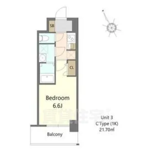 大阪府堺市西区浜寺石津町西1丁【マンション】の間取り