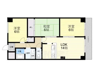 ロイヤルシャトー門戸【4階】の間取り