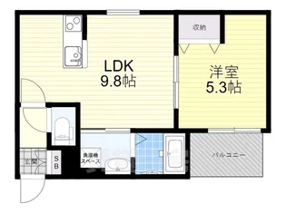 大阪府寝屋川市日之出町【アパート】の間取り