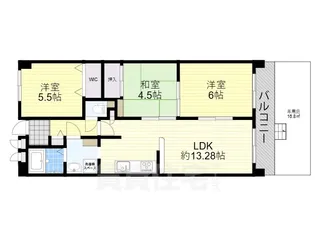 ファミール北大阪リバーサイドB棟【1階】の間取り