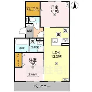 奈良県奈良市北永井町【アパート】の間取り