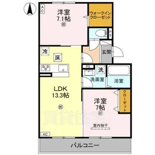 奈良県奈良市北永井町【アパート】の間取り