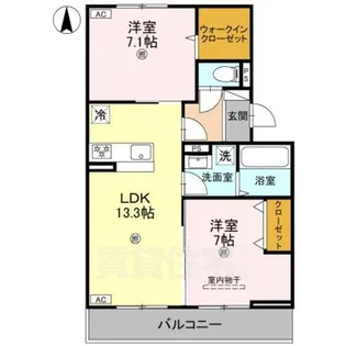 奈良県奈良市北永井町【アパート】の間取り
