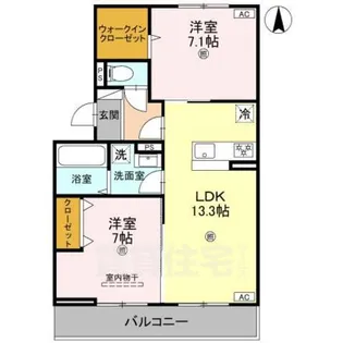 奈良県奈良市北永井町【アパート】の間取り