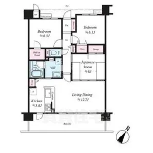 パデシオン西大路【10階】の間取り