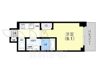 エスリード神戸ラ・コスタ【9階】の間取り