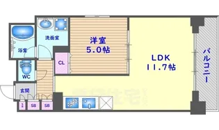 ベラジオ四条通【9階】の間取り