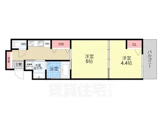 MJC京都梅小路【102号室】の間取り