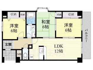 エントピア福泉【1階】の間取り