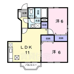 ヴェルドミール B【1階】の間取り
