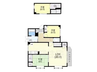 ハイム北野【2階】の間取り
