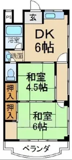 田村グリーンハイツ【3階】の間取り