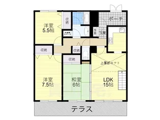 ロイヤルメゾン甲陽園2【1階】の間取り