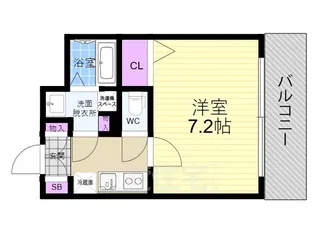 Alpha鴨川【1階】の間取り