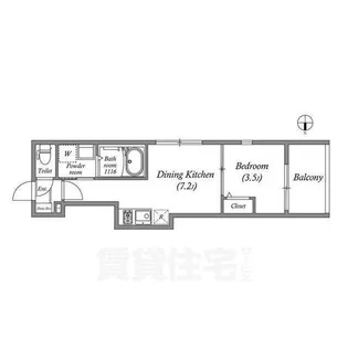「ハーモニーテラス太秦一ノ井町」【1階】の間取り